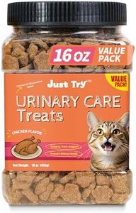 Just Try 16 OZ Cat Treats Urinary Tract Bites - Cranberry & D Mannose Formula for Bladder Health - Chicken Flavored Prevent UTI & Promote Urinary Comfort
