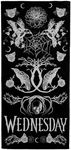 Jay Franco Wednesday Addams Bath Pool Beach Towel - Skull & Ravens Super Soft & Absorbent 100% Cotton Towel, Measures 28 x 58