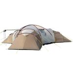 Skandika Turin 12 Sleeper 12 man tent | big dome tent for camping, 3 rooms, large living area, family tent, waterproof, porch with awning, tent 12 person, 12 berth tent, 3 bedrooms