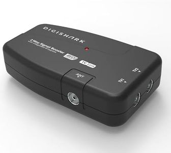 DigiShark 2 Way TV Aerial Signal Booster&Splitter Amplifier, Improves Picture Quality&Channel Reception, IR Bypass Compatible, Built-In 4G/5G LTE Filter, Freeview HD UHF Ch 21-60, 4K, FM&DAB