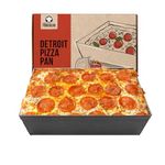 Chef Pomodoro Authentic Detroit-Style Pizza Pan, Compact 10 x 8-Inch, Commercial-Grade Hard Anodized Aluminum, Pre-Seasoned Deep Dish Bakeware, Professional Kitchen Essentials