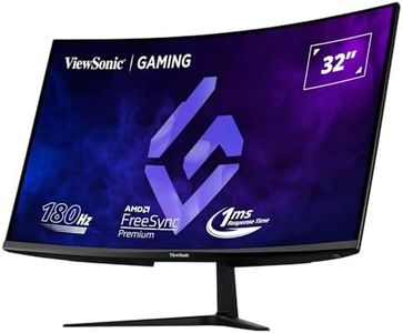 ViewSonic VX3218C-2K 32'' 1500R Curved Gaming Monitor, 2K QHD 2560 x 1440p, 180Hz, 1ms MPRT, HDR10, AMD FreeSync Premium, Eye Care, Flicker-Free, HDMI & DP, Dual Speakers