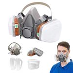 Serplex® Respirator Mask for Men, Reusable Respirator Mask, Professional Gas Mask for Men, 6200 Half Respirator Face Cover for Industrial, Home Improvement, Sanding, Painting, Chemical Use