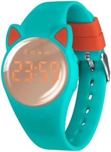 Orologio digitale, fitness tracker con contapassi, vibrazione, sveglia, distanza, cronometro ed esercizio, impermeabile, ricaricabile, per attività all’aperto, in silicone, per ragazzi e bambini