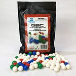 Brick Loot Soccer Balls for Great Ball Contraption Machine – 100% Lego-Compatible GBC Balls – 100-Pack in White, Red, Blue, Green – Ideal for GBC Modules, STEM Projects, and Creative Builds