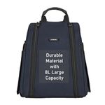 Carriall Navy Meal Bag/Tiffin Bag for Office, College, School & Picnic | Reusable & Water-Resistant Lunch Box Cover Bag Only | 8L Capacity Storage | Gifting for Men,Women & Kids (Boys/Girls)