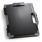 Officemate® OIC® Carry-All Clipboard Box, 15 1/2"H x12 1/2"W x 2 1/4"D, Gray/Black