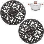 Sumnacon 2Pcs Round Cast Iron Trive