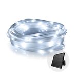 Sunforce 40 Ft. Weatherproof Auto Solar Power Outdoor Patio Flexible 100 LED Decorative Rope Lights