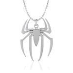 Memoir Pure Stainless Steel Heavy Big Bold Spider Fashion Jewellery Pendant Witrh Chain For Men (Pcmc8511), White