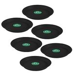 Trustbasket Uv Treated Round Bottom Tray(Plate/Saucer) Suitable for 6 Inch Round Plastic Pot Heavy Duty Highly Durable Plant for Indoor Home Decor & Outdoor Balcony Garden (Set of 6) (Black)