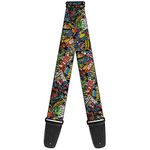 Buckle-Down GS-WAV035 Guitar Strap - Retro Marvel Comic Books Stacked CLOSE-UP, 2" Wide & 29-54" Length