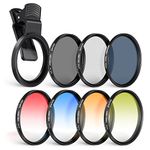 NEEWER 52mm Lens Filter Kit with Phone Lens Clip, CPL, ND32, 6 Point Star Filter, Graduated Filters (4 Colors), Compatible with iPhone 14 Pro Max 13 12 11 & Canon Nikon Sony Cameras