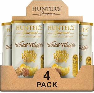 Hunter's Gourmet Truffle Chips | Hand-Cut | No Artificial Colors | Dairy & Lactose Free | Premium Packaging | MSG-Free | White Truffle | Vegan Chips | Pack of 4 | 150g