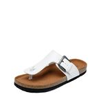 DREAM PAIRS Women's Flip Flop Arch Support Comfortable Soft Cushion Summer Thong Sandals SDFF2305W,Size 9,White,SDFF2305W