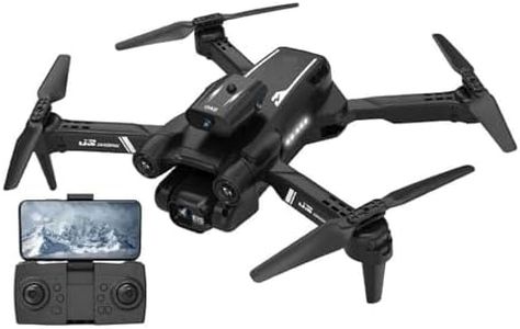 Destonl Foldable Toy Drones With Dual Camera HD RC Quadcopter Remote Control Helicopter Outdoor With LED Lights Drone with batteries For Beginners Kids