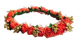 Loops n Knots Flora Collection Tiara/Crown/Headband For Girls & Women -Hair Accessories For Birthday,Party & Wedding (Baby, Red)