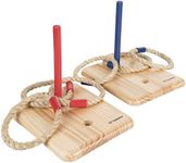 Triumph Sports Triumph Premium Wooden Quoit Set - Includes 2 Targets and 6 Sisal Rope Rings