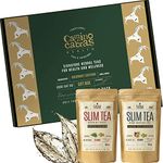 Herbal Tea Gift Set - SLIM TEA 33 Day Detox Tea - Day and Night Tea Selection - Premium Tea Gift Box - Boost Energy & Bloating Relief - Loose Leaf Tea - All Natural Herbal Teas - 2 PACK x 100 grams