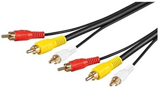 Goobay 50139 Composite Audio Video Connection Cable, 3X RCA with RG59 Video Cable