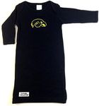 Future Tailgater Iowa Hawkeyes Newborn Baby Layette Gown Black 0-3 Months