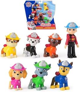 PAW Patrol Fire Rescue Team Pack with 7 Collectible Action Figures, Including Ryder and 6 PAW Patrol Pups, Kids Toys for Boys and Girls Ages 3 and Up