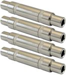 GLS Audio 1/4" Coupler Female TS Plug Jack Adapter - 1/4 inch to 1/4 inch Barrel Mono Full Metal - 4 Pack