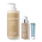 Gatineau - Tan Accelerating Lotion, Lumipep Face Serum & Hydra Aura Water Cream Enhance Natural Tanning for Face and Body, Hydrating Trio