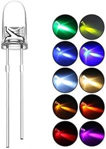 DiCUNO 200Pcs (10 Colors × 20Pcs) 3MM LED Light Emitting Diodes, Ultra Bright Light Emitting Diodes Assorted Color Kit Box for Circuit Science Experiment, DIY Lighting Projects