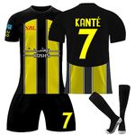 Al Ittihad Jeddah Tracksuit Kids, Kit for Boys Boys' Football Training Shirts Shorts and Socks Football Kits Kids Activewear Soccer Jersey Al Ittihad Jeddah Tracksuit Kids (No.7,Kids 10-11 Years)