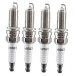 PEIUOK Spark Plug Set 4 PCS Sparkplug Iridium Compatible with PEUGEOT CITROËN BMW MERCEDES-BENZ VAUXHALL HONDA HYUNDAI KIA MINI SUZUKI 1.2 1.6 1613401580 596092 18851-11070