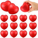 Leyndo 24 Pcs Leyndo Heart Stress Balls 3 Inch Red Foam Heart Shape Stress Ball Stress Relief Balls Teacher Gift Appreciation Thank You Gifts Party Favors for Teacher Birthday Valentine's Day