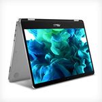 ASUS VivoBook Flip 14 Thin and Light 2-in-1 Laptop, 14” HD Touchscreen, Intel Celeron N4020 Processor, 4GB DDR4, 64GB Storage, Windows 10 Home in S Mode, Light Grey, TPM, Fingerprint, J401MA-DB02