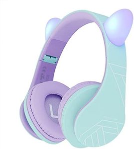 PowerLocus Kids Headphones, P2 Bluetooth Headphones for Kids with Volume Limit 85DB, Kids Wireless Headphones Over Ear with Microphone, Foldable, Carry Case, Micro SD/TF for iPhone/iPad/Laptop/PC/TV