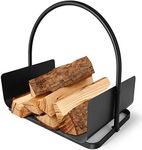 Amagabeli Fireplace Log Holder 17 x 12 x 17inch Firewood Strong Log Baskets for Wood with Handles Steel Wood Cradle Storage for Wood Stove Hearth Log Carrier for Kindling Indoor Outdoor Coal Holder