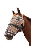 Kensington KPP Fly Mask with Removable Nose, Deluxe Black Plaid, Large