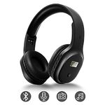 UMUTOO Wireless Headphones with FM Radio and Bluetooth 5.0, Rechargeable Portable Headset with Built-in Microphone, Lightweight and Comfortable Ear Muffs for Jogging, Mowing, Cycling, and More