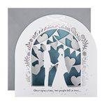 Hallmark 3D Wedding Card - Contemporary 'Once Upon a Time' Design