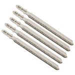 BISupply Universal Jig Saw Blades Set of 5-46 Grit 4in Diamond Edge Jigsaw Blade Use as Tile, Granite, Ceramic Cutter