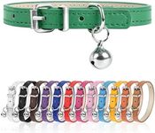 XXS Dog Collar for Teacup Adjustable Teacup Dog Collar for Small Medium Large Dogs 3/8 inch Width (Green, XXS)