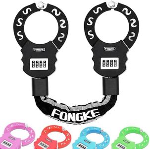 Lucchetto Bici, Lucchetto Combinazione a 4 Cifre, Lucchetto Monopattino Elettrico, Catena Bicicletta Antifurto, Manette Serrature per Scooter, Bici, Moto (Nero)