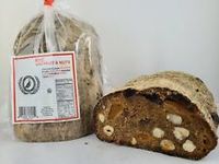 Natural Healthy Rye Bread Fruit & Nuts Sweet &Savory Half a Loaf Unsliced Kosher