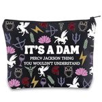 MYSOMY Percy Movie Inspired Makeup Bag Camp Half Blood Gift It's A Percy Thing You Wouldn't Understand Delphi Strawberry Service Zipper Pouch (It's a Dam bl mb)