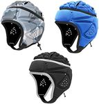 1/3 Football Helmet Headguard, Football Protective Cap - Protector Football Helmet | Football Headgear with Elastic Back Straps, Football Goalkeeper Helmet for Roller Skating Volleyball, 34x20cm