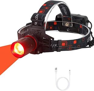 WINDFIRE New Brightest Red Light Hunting Headlamp Zoomable 3 Modes Night Hunting Light Rechargeable Waterproof Headlight for Coyote Hog Varmint Predator Hunting, Astronomy, Aviation