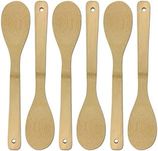 Joejis Set of 6 Bamboo Wooden Spoons | Wooden Spoon Kit Made of Bamboo | Resistant, Elegant, Easy to Clean Bamboo Cooking Spoon Set | Better for Your Health…