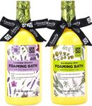 Bubble Bath for Women, Foaming Bath Spa Gift Set for Women Relaxing, Lavender & Eucalyptus Mint, Ladies Bubble Bath Set with Epsom Salt Variety, 24.7 fl oz