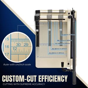 Flexzion 12" Guillotine Paper Cutter – Heavy Duty Trimmer