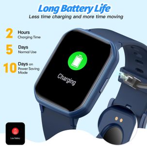 Kids Smart Watch for Boys – Waterproof Fitness Tracker, 1.5” DIY Face, Heart Rate, 19 Sport Modes, Blue