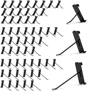 HUHOLE Black Gridwall Hooks 2 Inch, 4 Inch, 6 Inch, 60PC Heavy Duty Grid Wall Accessory, Durable Grid Wall Hooks Solution for Tool Organization, Garagre, Retail Display, Hooks for Gridwall Panel
